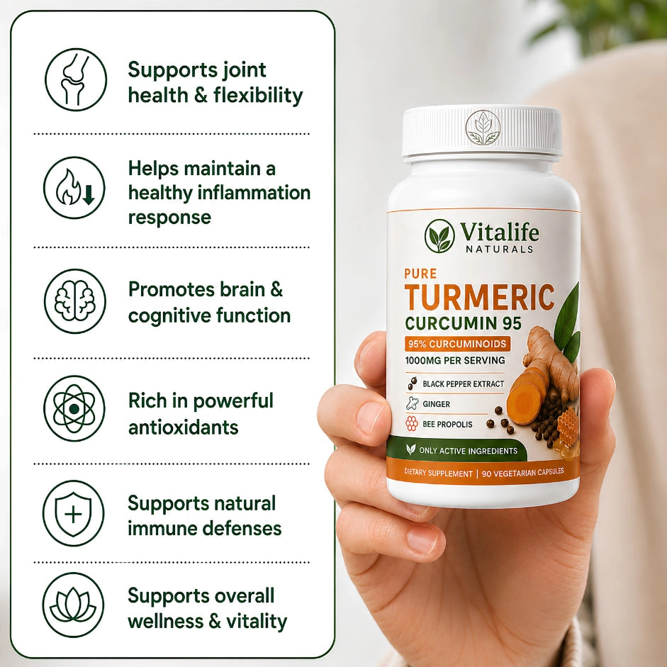 Move More Comfortably with 1,000 mg Turmeric Curcumin